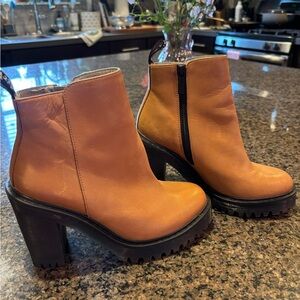 Dr. Martens Tan Heeled Boots